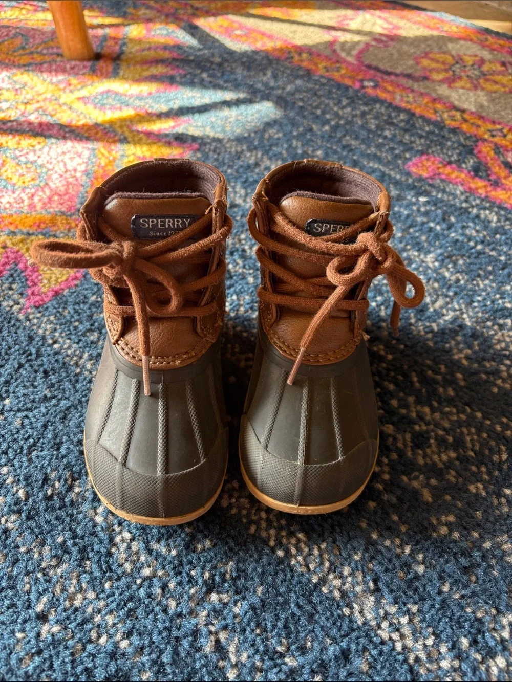Sperry Toddler Two- Tone Waterproof Duck Boots - Lace-Up